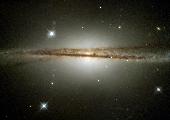 PIA 04213 Edge-on Galaxy, Width and Height=1,083 by 992 Pixels, Size=89 kb
