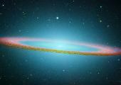Sombrero Galaxy in Infrared Light, Width and Height=1,000 by 600 Pixels, Size=39 kb