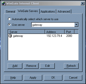 WGIC Servers Tab