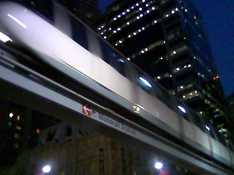 The Monorail at night