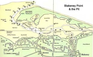 Map Of Blakeney Norfolk Blakeney Point