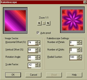 kaleidoscope settings