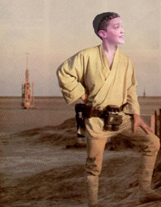 [A young and perky Luke-ish fellow gazes out across the land... ]