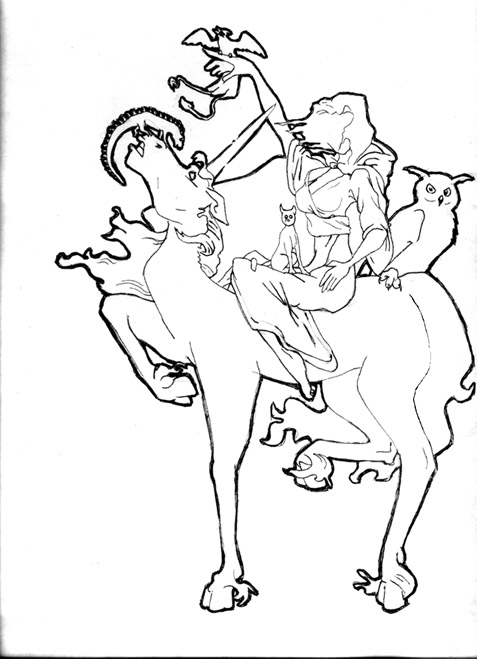 [A girl and her pets]