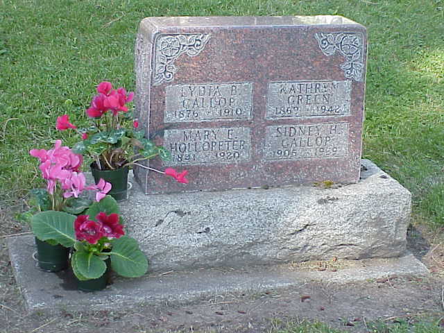 Hollopeter/Gallop/Green headstone