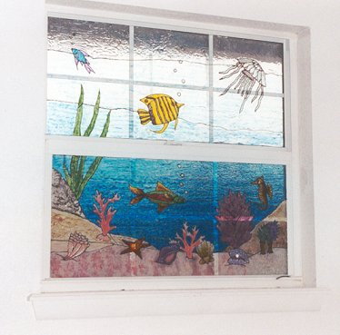 My latest work, in the master bath at my inlaws' new house.