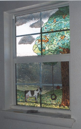 The upstairs window at my inlaws' new house.