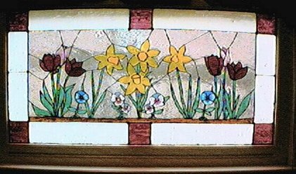 You can kind of see the tulips' color here.