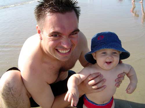 Super feliz com o papai!