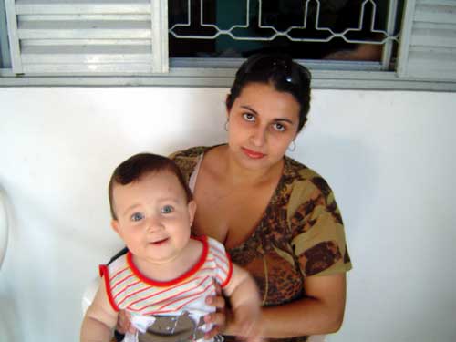 Com a prima "xar&aacute;" da mam&atilde;e, a Evelise!