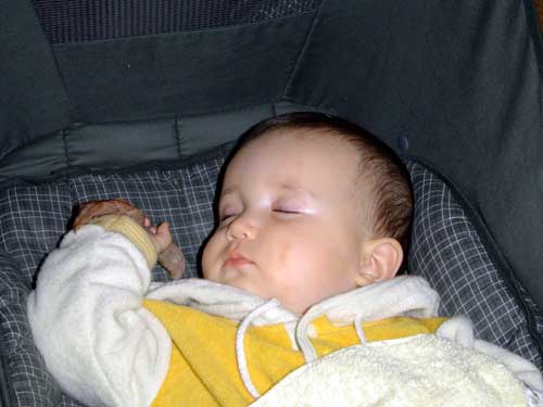 Depois de encher o buchinho, dormi com o meu peda&ccedil;o de carne!