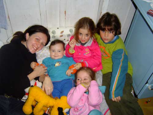 Perdido no meio da mulherada!!! Na foto est&atilde;o a mam&atilde;e, a Isabela, a Isadora e a Audrin!