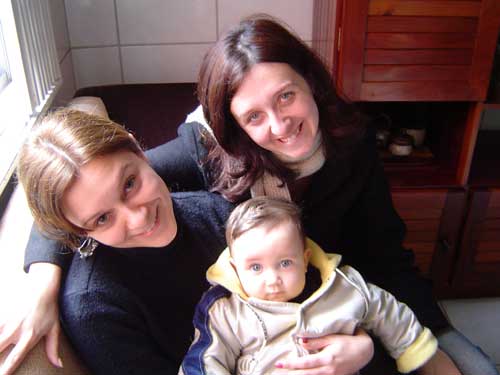 Com a Tia Larissa e a mam&atilde;e!