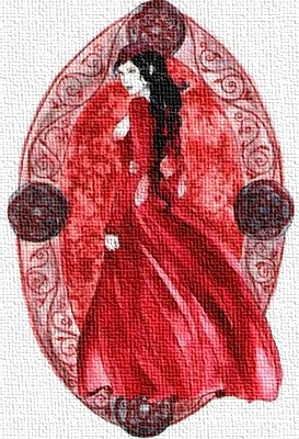 La Strega By Antje Konig @ elfwood motified to look like a painting
