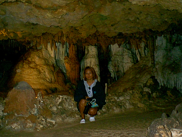 Evelyn in the caves