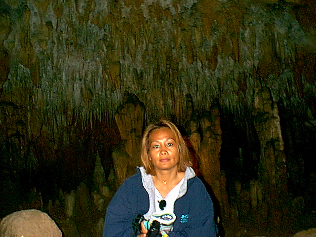 Evelyn in the cave