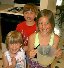 Katelynn, Caleb and Ashley just love Kool-aide