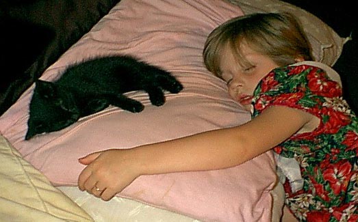 Missy, our newest family member, and Katie, finally worn out.