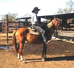 And George with his main mode of transportation..