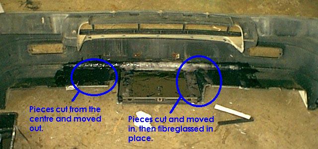 Inside showing 4 pieces of nose in their new positions.