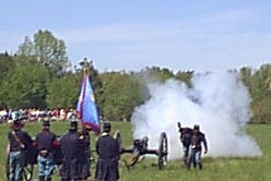 Keeping the advancing rebels at bay.