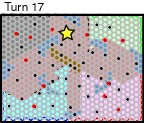 Range of military ships on turn 17