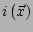 $ i\left(\vec{x}\right)$