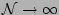 $ \mathcal{N}\to \infty$