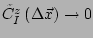$ \tilde{C}^z_I\left(\Delta \vec{x}\right) \to 0$