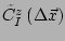 $ \tilde{C}^z_I\left(\Delta \vec{x}\right)$