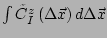 $ \int {\tilde{C}^z_I\left(\Delta \vec{x}\right) d\Delta \vec{x}}$