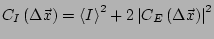 $ C_I\left(\Delta \vec{x}\right)=\left<I\right>^2+2\left\vert
C_E\left(\Delta \vec{x}\right)\right\vert^2$