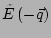 $ \tilde{E}\left(-\vec{q}\right)$