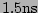 $ 1.5\mathrm{ns}$