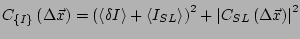 $\displaystyle C_{\left\{I\right\}}\left(\Delta \vec{x}\right) = \left(\left<\de...
...}\right> \right)^2 + \left\vert C_{SL}\left(\Delta \vec{x}\right) \right\vert^2$