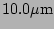 $ 10.0\mathrm{\mu m}$