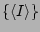 $ \left\{\left<I\right>\right\}$