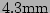 $ 4.3\mathrm{mm}$