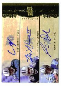 2008 Upper Deck Premier Trios Autographs #8 Chris Johnson/ Felix Jones/ Kevin Smith 09/25