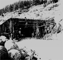 Entrance to tunnels