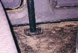 Close up of Passenger's side sandwich plate on rear, internal hoop.