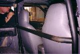 Close up of Passenger's side sandwich plate on rear, internal hoop.