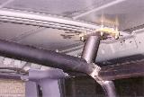 Close up of Passenger's side sandwich plate on rear, internal hoop.