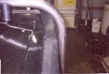Passenger's side sandwich plate on rear, internal hoop.