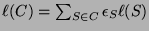 $ \ell(C) = \sum_{S \in C}\epsilon_S
\ell(S)$