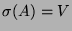 $ \sigma(A)=V$