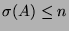 $ \sigma(A) \le n$