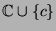 $ \mathbb{C} \cup \{c\}$