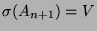 $ \sigma(A_{n+1})=V$