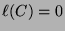$ \ell(C) = 0$